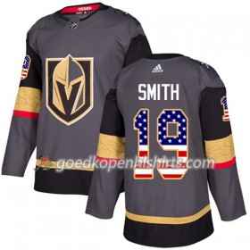 Vegas Golden Knights Reilly Smith 19 Adidas 2017-2018 Grijs USA Flag Fashion Authentic Shirt - Mannen